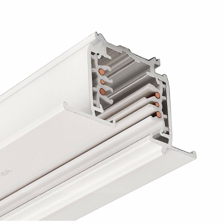 Deko-Light D Line DALI Einbaustromschiene mit Flügel 1m, weiß