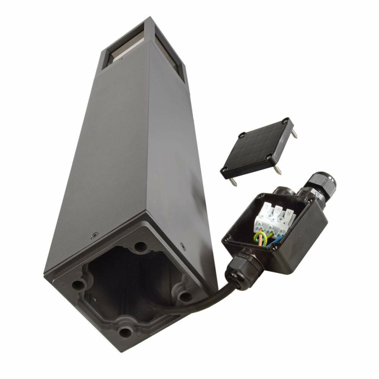 Deko-Light Facado II eckig opal 650mm, 1x max 20 W, E27, Grau