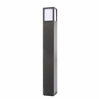 Deko-Light Facado II eckig opal 650mm, 1x max 20 W, E27, Grau