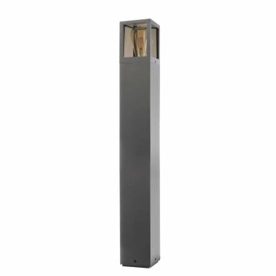 Deko-Light Facado II eckig getönt 650mm, 1x max 20 W, E27, Grau
