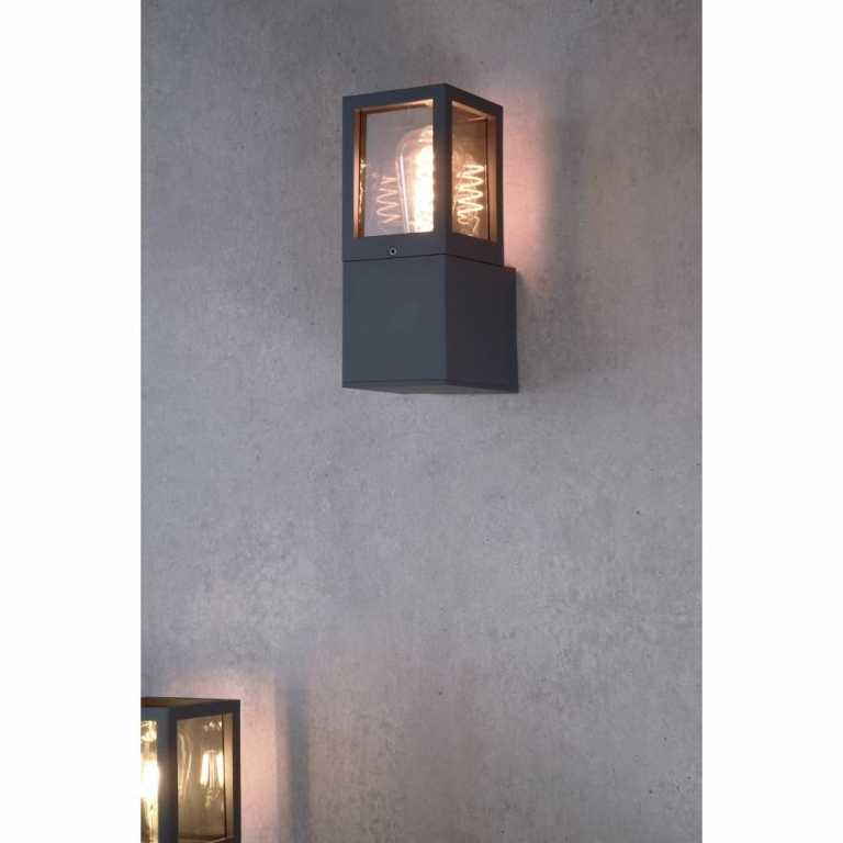 Deko-Light Facado II eckig getönt, 1x max 20 W, Grau