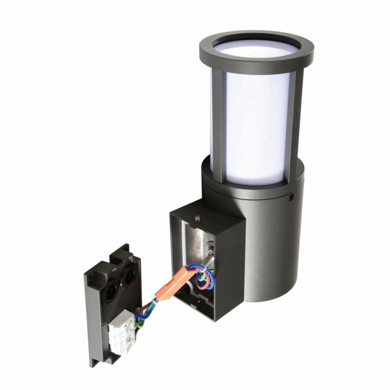 Deko-Light Facado II rund opal, 1x max 20 W, Grau