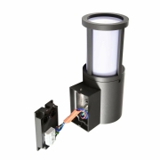 Facado II rund opal, 1x max 20 W, Grau