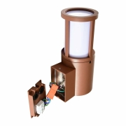 Facado II rund opal, 1x max 20 W, Rost