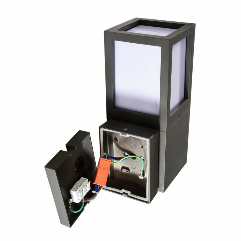 Deko-Light Facado II eckig opal, 1x max 20 W, Grau