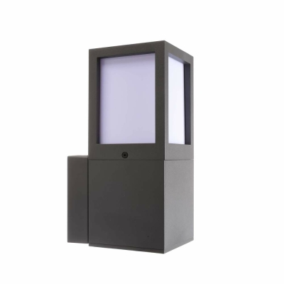 Deko-Light Facado II eckig opal, 1x max 20 W, Grau