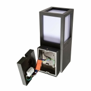 Facado II eckig opal, 1x max 20 W, Grau