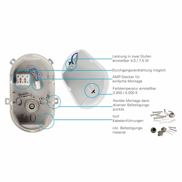 Deko-Light Sotano, 4,5/7,5 W, 3000/4000 K, Weiß