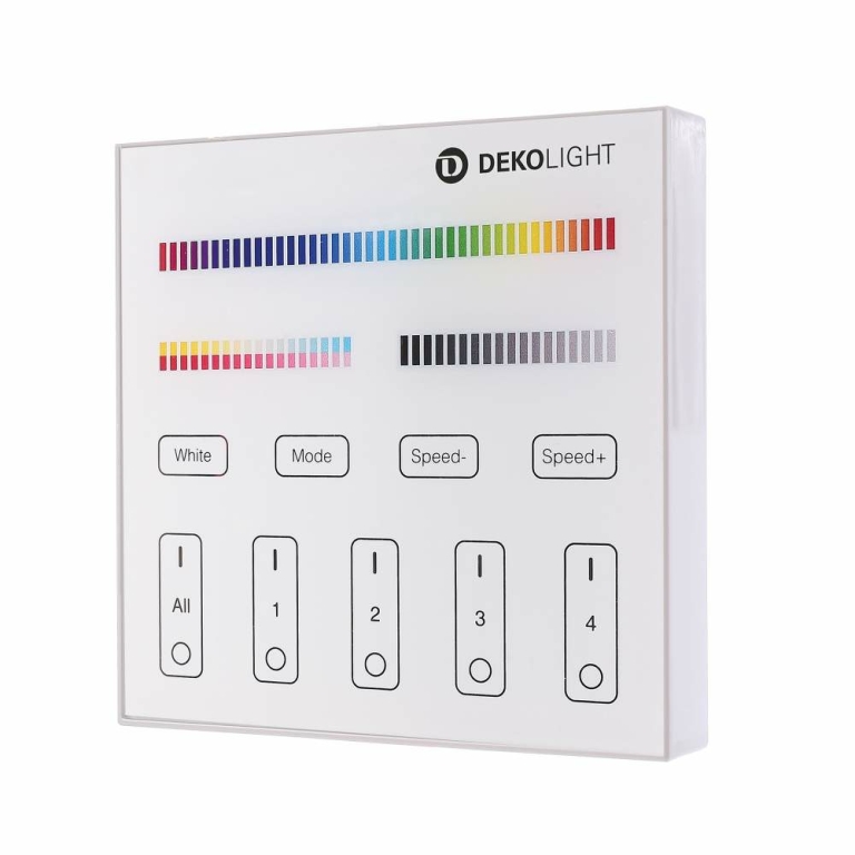 Deko-Light RF-smart, Wandfernbedienung, weiß, 230V, 4 Zonen, Single/CCT/RGB/W/+CCT