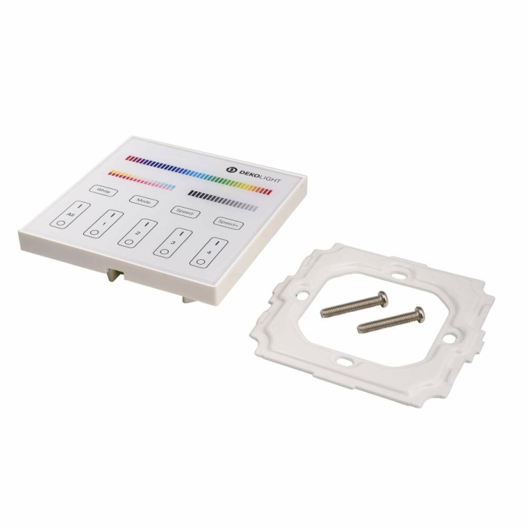 Deko-Light RF-smart, Wandfernbedienung, weiß, 230V, 4 Zonen, Single/CCT/RGB/W/+CCT