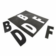 Buchstabenset A-F für Casa