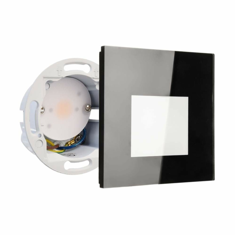Deko-Light Glas-Abdeckung milchig eckig schwarz für Alwaid