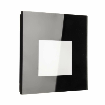 Deko-Light Glas-Abdeckung milchig eckig schwarz für Alwaid