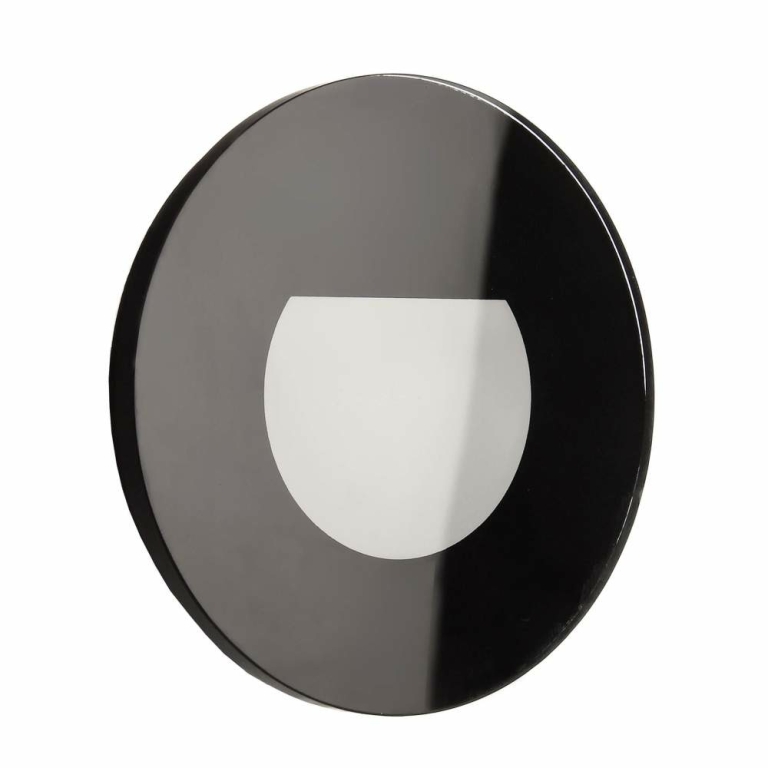 Deko-Light Glas-Abdeckung milchig rund schwarz für Alwaid