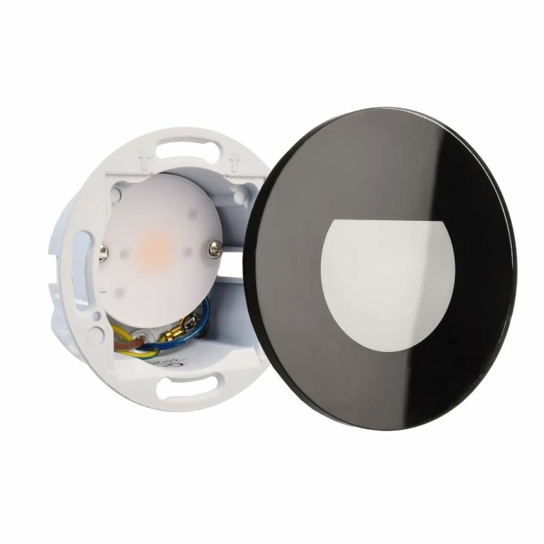 Deko-Light Glas-Abdeckung milchig rund schwarz für Alwaid