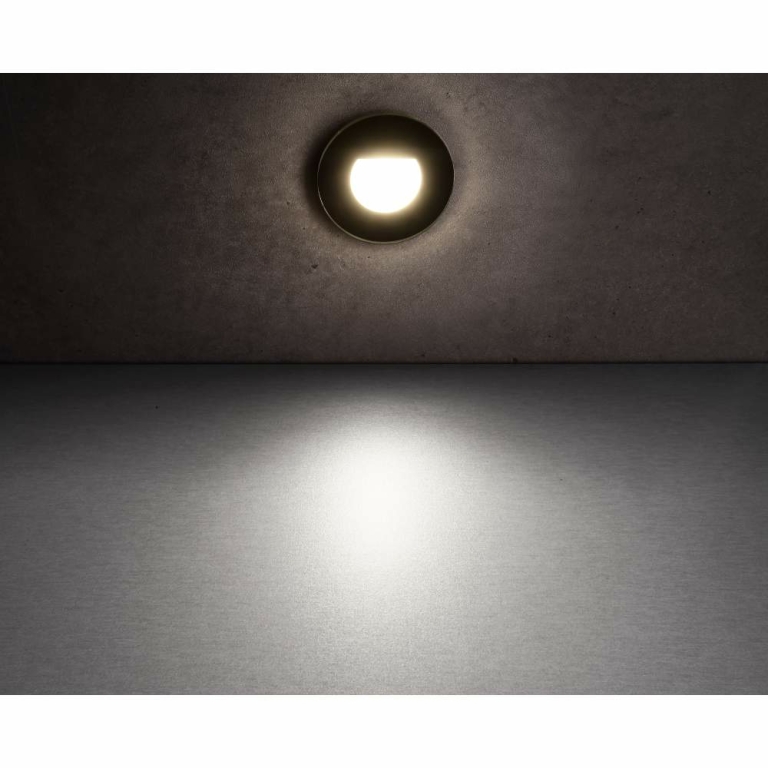 Deko-Light Glas-Abdeckung milchig rund schwarz für Alwaid