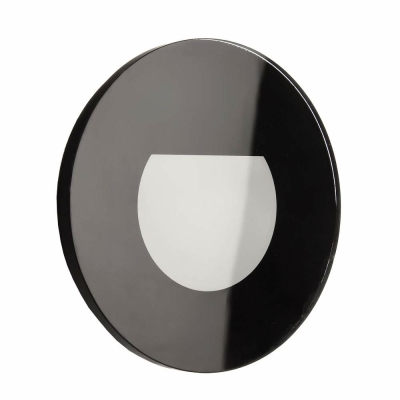 Deko-Light Glas-Abdeckung milchig rund schwarz für Alwaid