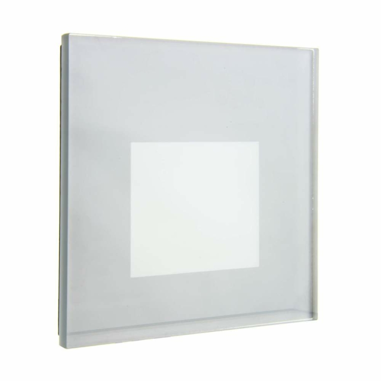 Deko-Light Glas-Abdeckung milchig eckig silber für Alwaid