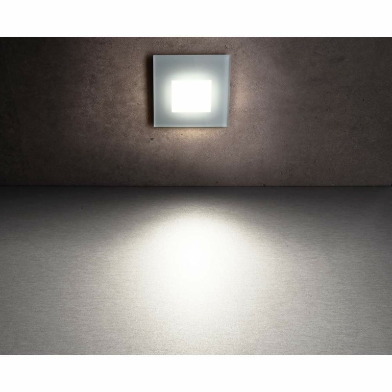 Deko-Light Glas-Abdeckung milchig eckig silber für Alwaid