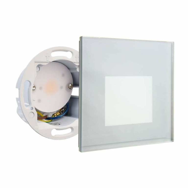 Deko-Light Glas-Abdeckung milchig eckig silber für Alwaid