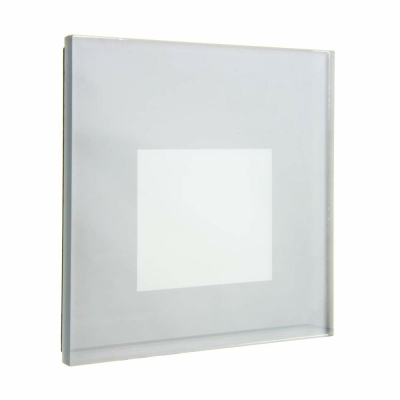Deko-Light Glas-Abdeckung milchig eckig silber für Alwaid