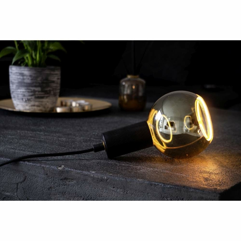 Deko-Light Segula E27 Fassung für Design-Bulb, schwarz, 2m Stoffkabel & Baldachin