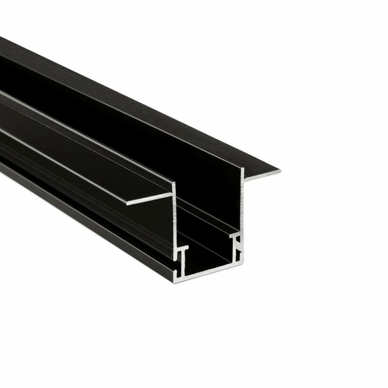Deko-Light Combo Fassade Montageprofil mit Flügel, 3mm, 2m schwarz