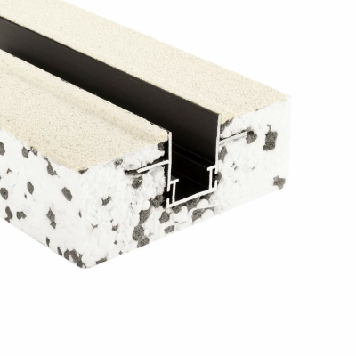 Deko-Light Combo Dämmung Montageprofil 2 m, schwarz