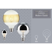 Modern Classic Edition Standard 230V LED Tropfen Kopfspiegel E14  470lm 4,5W 2700K dimmbar Kopfspiegel Schwarz matt