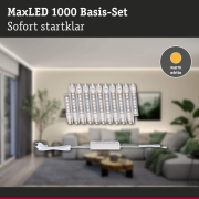 MaxLED 1000 LED Strip Warmweiß Basisset  3m   22W 1100lm/m 128 LEDs/m 2700K 40VA