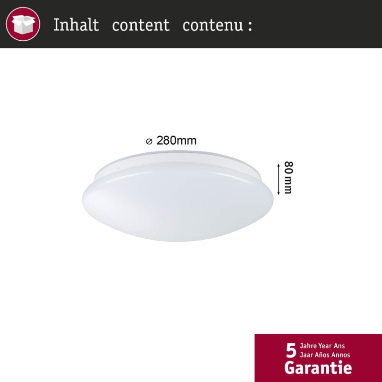 Paulmann LED Deckenleuchte Leonis II   IP44  3000 - 5700K 1750lm 230V 16,5W  Weiß