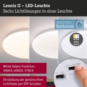 LED Deckenleuchte Leonis II   IP44  3000 - 5700K 1750lm 230V 16,5W  Weiß