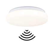 LED Deckenleuchte Luiana Dämmerungsgesteuerter Bewegungsmelder (HF)  IP44  3000 - 5700K 1750lm 230V 16,5W  Weiß