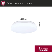 LED Deckenleuchte Luiana Dämmerungsgesteuerter Bewegungsmelder (HF)  IP44  3000 - 5700K 1750lm 230V 16,5W  Weiß