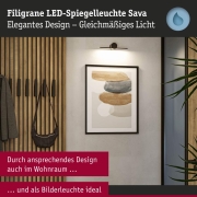 LED Spiegelleuchte Sava  IP44  3000K 250lm 230V 4,2W  Schwarz matt