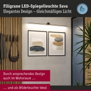 LED Spiegelleuchte Sava  IP44  3000K 850lm 230V 13,5W  Schwarz matt