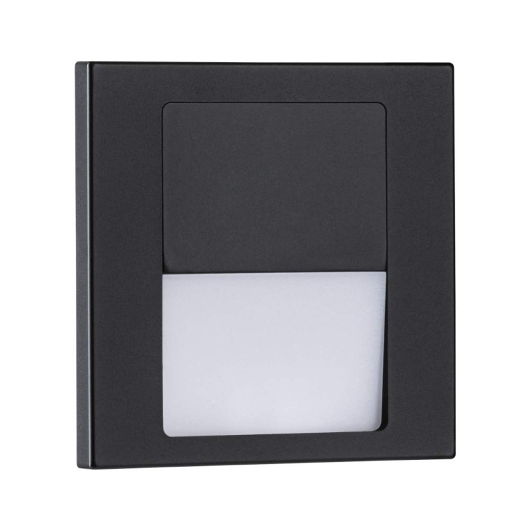 Paulmann LED Wandeinbauleuchte Tsaro Schwarz matt (Follower) Orientierungslicht 1W 80lm 2700K 230V