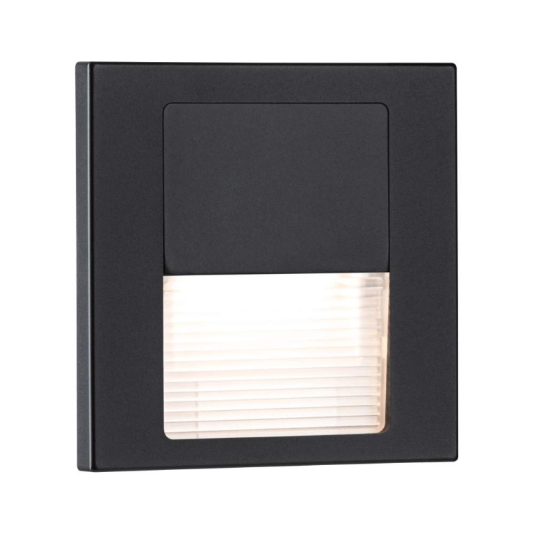 Paulmann LED Wandeinbauleuchte Tsaro Schwarz matt (Follower) Orientierungslicht 1W 80lm 2700K 230V