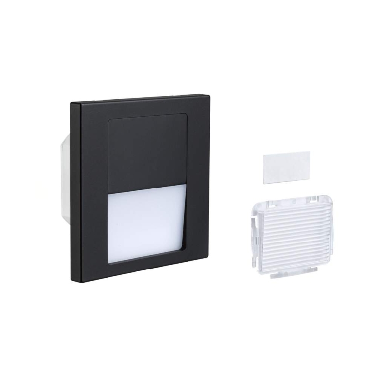 Paulmann LED Wandeinbauleuchte Tsaro Schwarz matt (Follower) Orientierungslicht 1W 80lm 2700K 230V