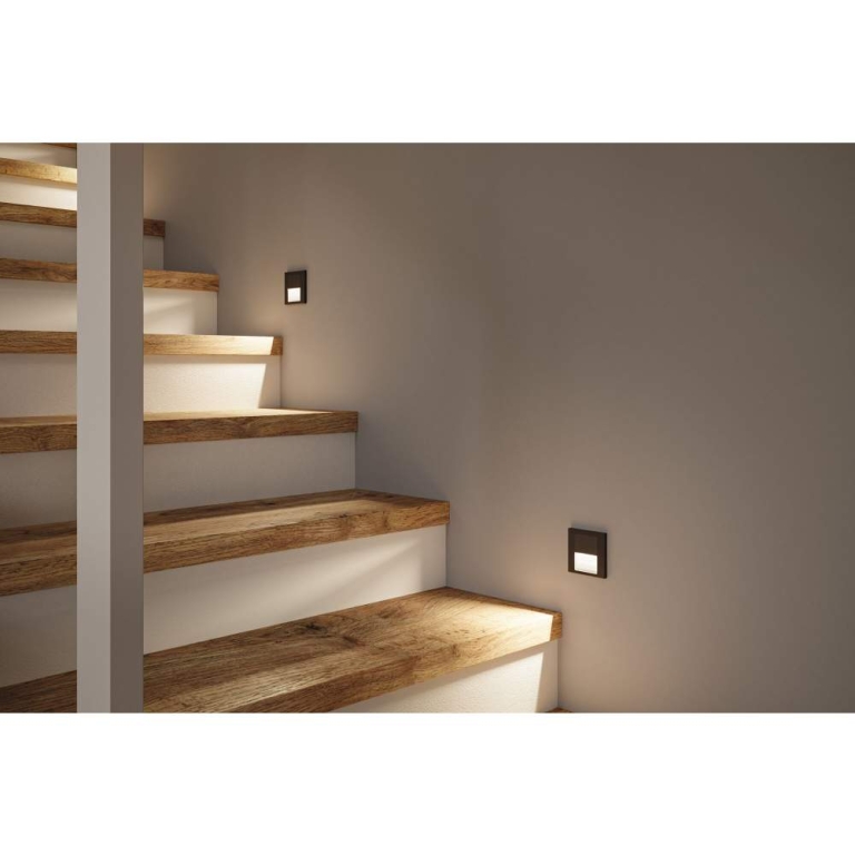 Paulmann LED Wandeinbauleuchte Tsaro Schwarz matt (Follower) Orientierungslicht 1W 80lm 2700K 230V
