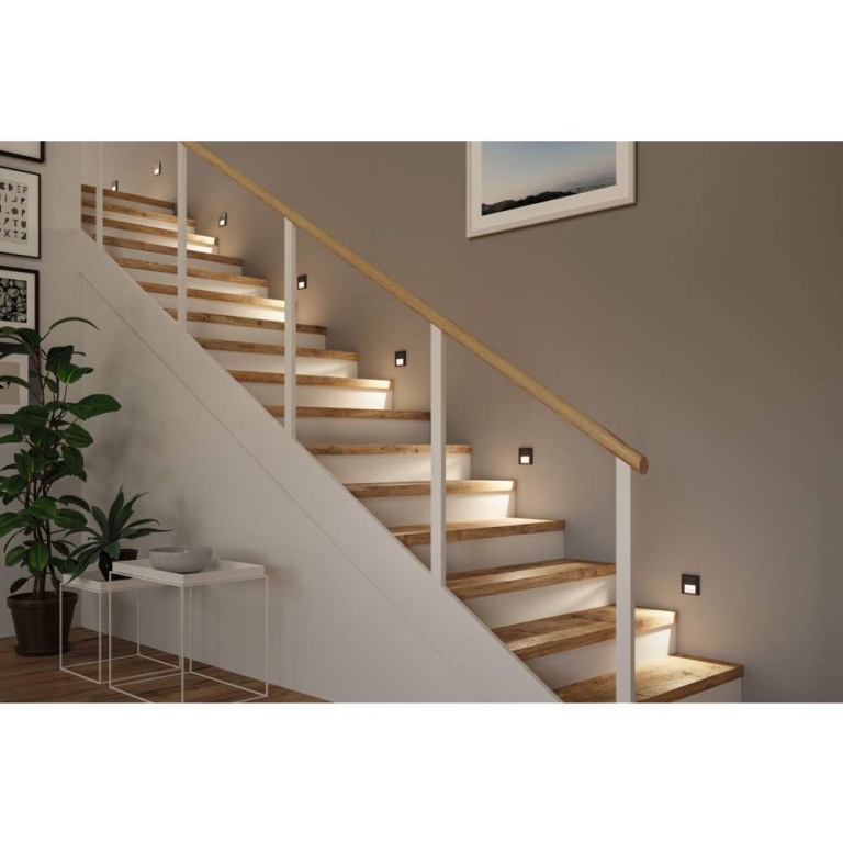 Paulmann LED Wandeinbauleuchte Tsaro Schwarz matt (Follower) Orientierungslicht 1W 80lm 2700K 230V