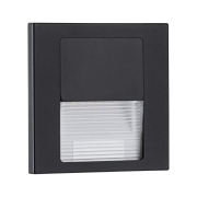 LED Wandeinbauleuchte Tsaro Schwarz matt (Follower) Orientierungslicht 1W 80lm 2700K 230V