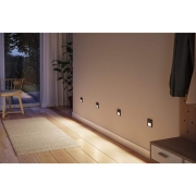 LED Wandeinbauleuchte Tsaro Schwarz matt (Follower) Orientierungslicht 1W 80lm 2700K 230V