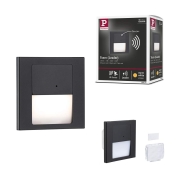 LED Wandeinbauleuchte Tsaro Schwarz matt (Leader) Orientierungslicht 1W 80lm 2700K 230V