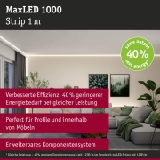 MaxLED 1000 LED Strip Warmweiß Einzelstrip  1m   7,2W 1100lm/m 128 LEDs/m 2700K