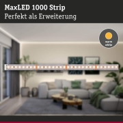 MaxLED 1000 LED Strip Warmweiß Einzelstrip  1m   7,2W 1100lm/m 128 LEDs/m 2700K
