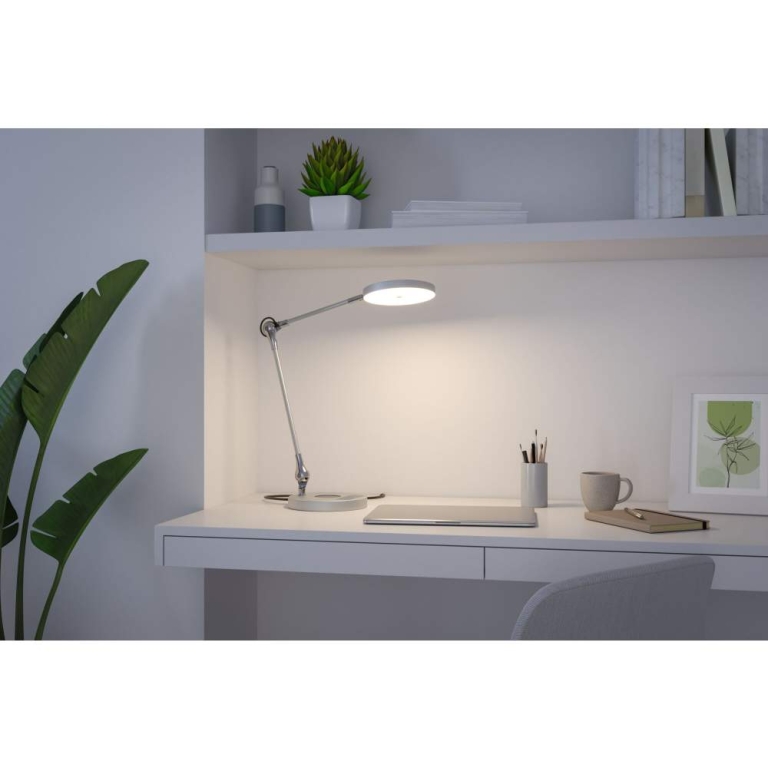 Paulmann LED Schreibtischleuchte Numis White Switch 1000lm 11W Weißaluminium