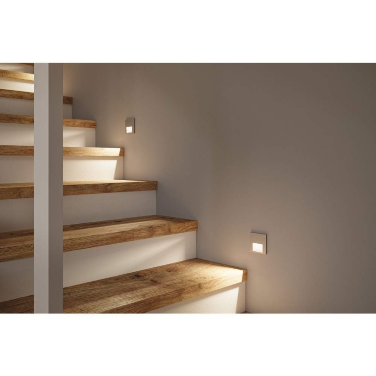 Paulmann LED Wandeinbauleuchte Tsaro Chrom matt (Follower) Orientierungslicht 1W 80lm 2700K 230V