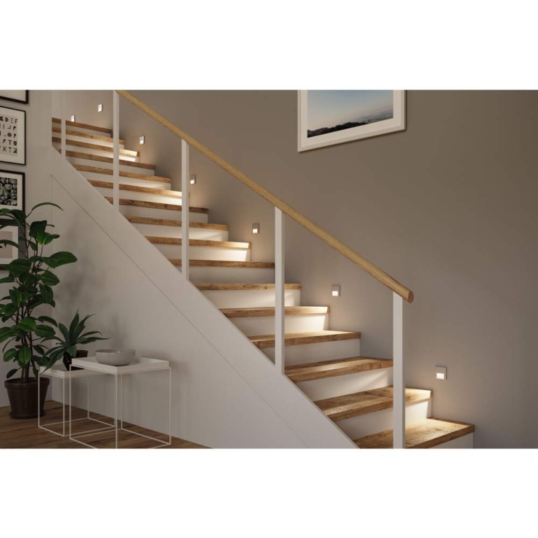 Paulmann LED Wandeinbauleuchte Tsaro Chrom matt (Follower) Orientierungslicht 1W 80lm 2700K 230V