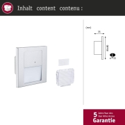LED Wandeinbauleuchte Tsaro Chrom matt (Leader) Orientierungslicht 1W 80lm 2700K 230V